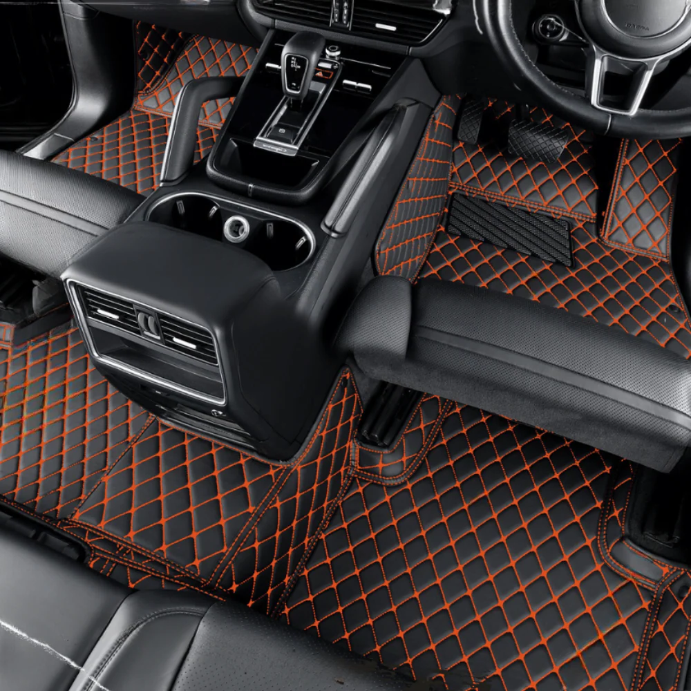 MIVRO Classic – Tapetes Automotivos em Couro Costurado Sob Medida